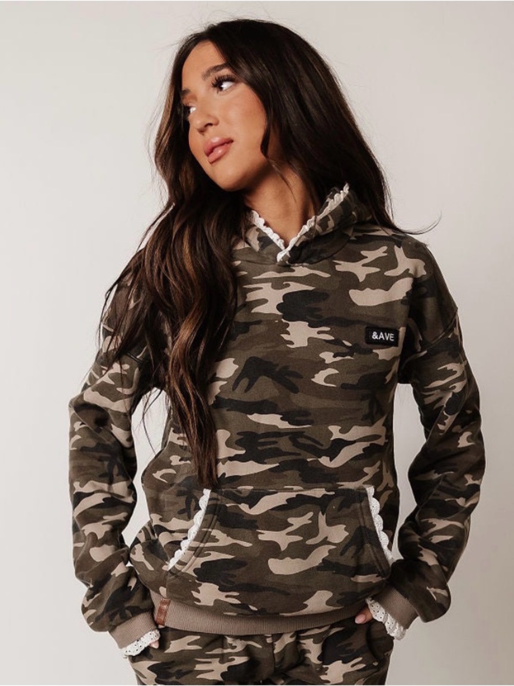&AVE Camo Hoodie - Olive Green Camouflage - Picture 2 of 4